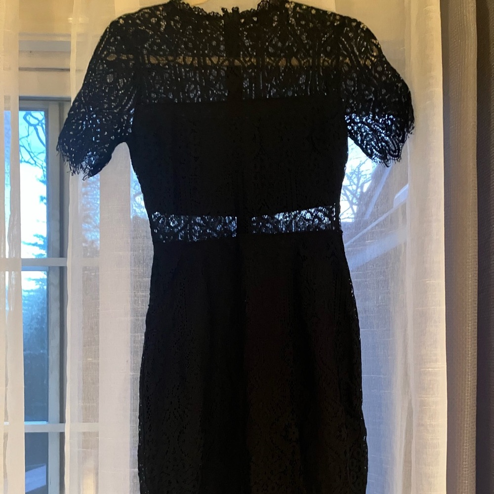 Black Lace Midi Dress